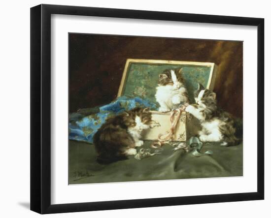 Mischief with the Sewing Basket-Daniel Merlin-Framed Giclee Print
