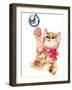 Mischievous Holiday Animal - Orange Tabby Kitten-Stella Chang-Framed Art Print