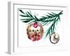 Mischievous Holiday Animal - Ornamental Hedgehog-Stella Chang-Framed Art Print