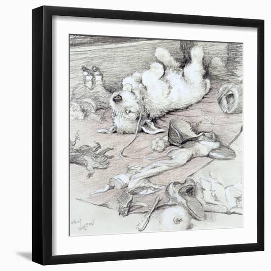 Mischievous Puppy-Cecil Aldin-Framed Giclee Print