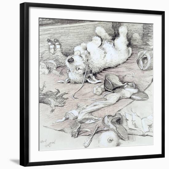 Mischievous Puppy-Cecil Aldin-Framed Giclee Print