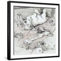 Mischievous Puppy-Cecil Aldin-Framed Premium Giclee Print