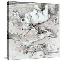 Mischievous Puppy-Cecil Aldin-Stretched Canvas