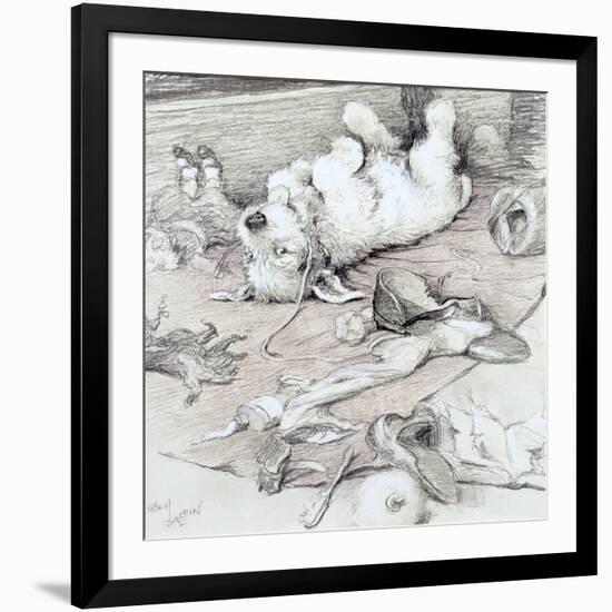 Mischievous Puppy-Cecil Aldin-Framed Giclee Print