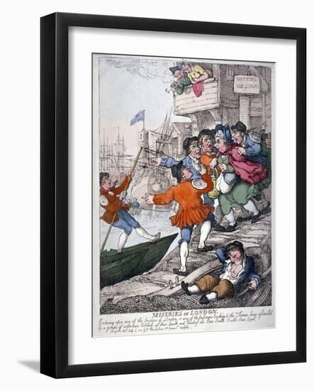 Miseries of London, 1812-Thomas Rowlandson-Framed Giclee Print