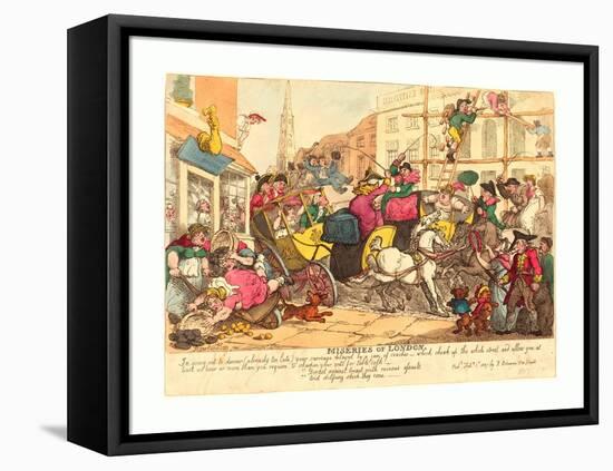 Miseries of London, Published 1807, Hand-Colored Etching, Rosenwald Collection-Thomas Rowlandson-Framed Stretched Canvas