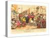 Miseries of London, Published 1807, Hand-Colored Etching, Rosenwald Collection-Thomas Rowlandson-Stretched Canvas