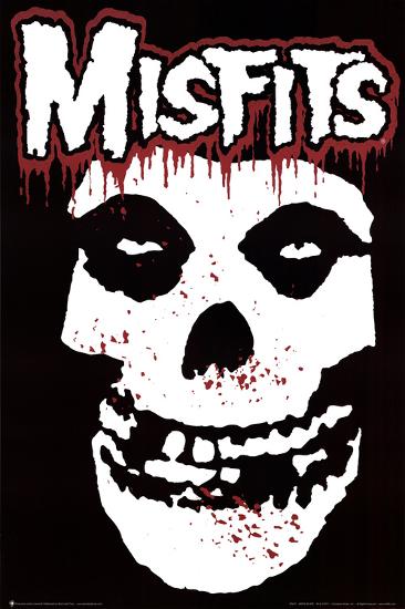 Misfits (Skull, Splatter) Music Poster Print-null-Lamina Framed Poster