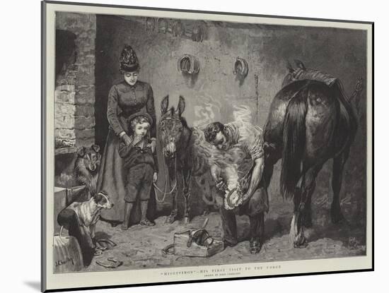 Misgivings, His First Visit to the Forge-John Charlton-Mounted Giclee Print
