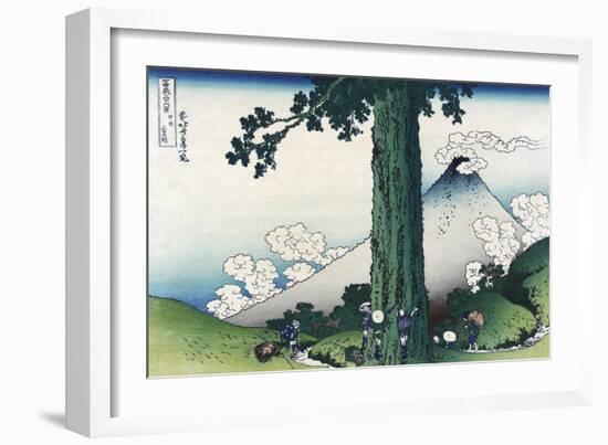 Mishima Pass in Kai Province-Katsushika Hokusai-Framed Art Print
