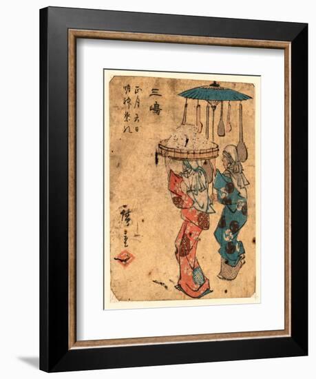 Mishima-Utagawa Hiroshige-Framed Giclee Print