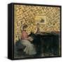 Misia at the Piano, 1895-96-Edouard Vuillard-Framed Stretched Canvas