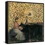 Misia at the Piano, 1895-96-Edouard Vuillard-Framed Stretched Canvas