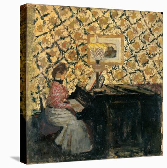 Misia at the Piano, 1895-96-Edouard Vuillard-Stretched Canvas