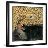 Misia at the Piano, 1895-96-Edouard Vuillard-Framed Giclee Print