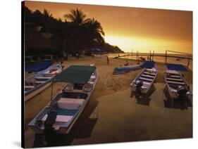 Mismaloya Beach, Puerta Vallarta, Mexico-Walter Bibikow-Stretched Canvas