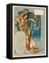 Miss America as La Belle Sauvage Fancy Free-Walter Crane-Framed Stretched Canvas