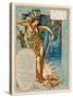 Miss America as La Belle Sauvage Fancy Free-Walter Crane-Stretched Canvas