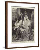 Miss Angel, Angelica Kauffmann, Introduced by Lady Wentworth, Visits Mr Reynolds's Studio-Margaret Isabel Dicksee-Framed Giclee Print