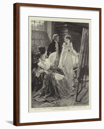 Miss Angel, Angelica Kauffmann, Introduced by Lady Wentworth, Visits Mr Reynolds's Studio-Margaret Isabel Dicksee-Framed Giclee Print