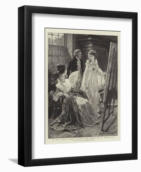 Miss Angel, Angelica Kauffmann, Introduced by Lady Wentworth, Visits Mr Reynolds's Studio-Margaret Isabel Dicksee-Framed Giclee Print