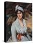 Miss Anna Elizabeth Clements, 19th Century-John James Masquerier-Stretched Canvas