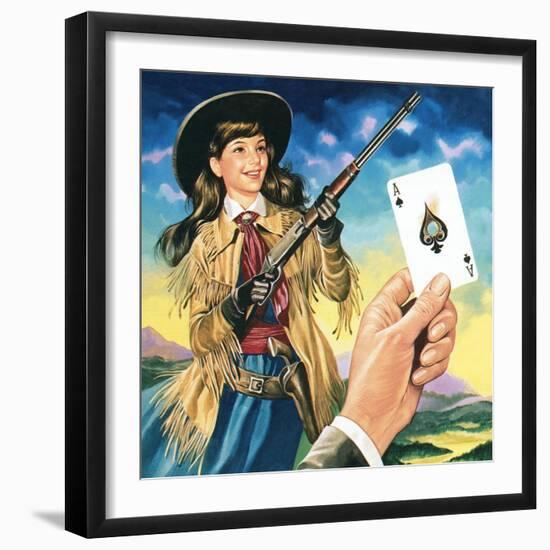 Miss Annie Oakley-Ron Embleton-Framed Giclee Print