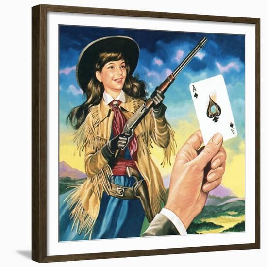 Miss Annie Oakley-Ron Embleton-Framed Giclee Print