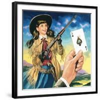 Miss Annie Oakley-Ron Embleton-Framed Giclee Print