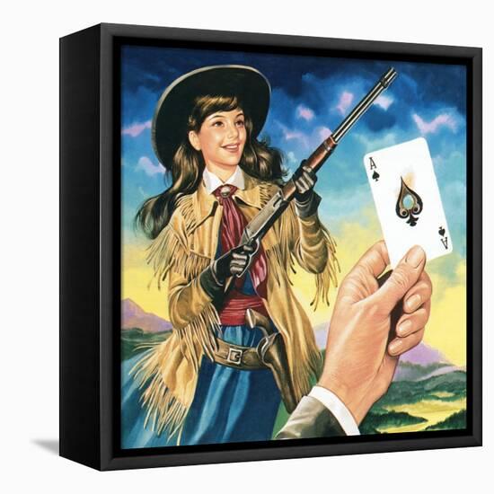 Miss Annie Oakley-Ron Embleton-Framed Stretched Canvas