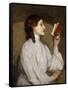 Miss Auras: the Red Book-Sir John Lavery-Framed Stretched Canvas