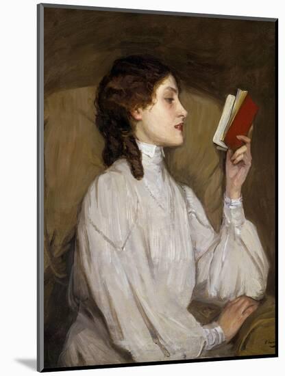 Miss Auras: the Red Book-Sir John Lavery-Mounted Photographic Print