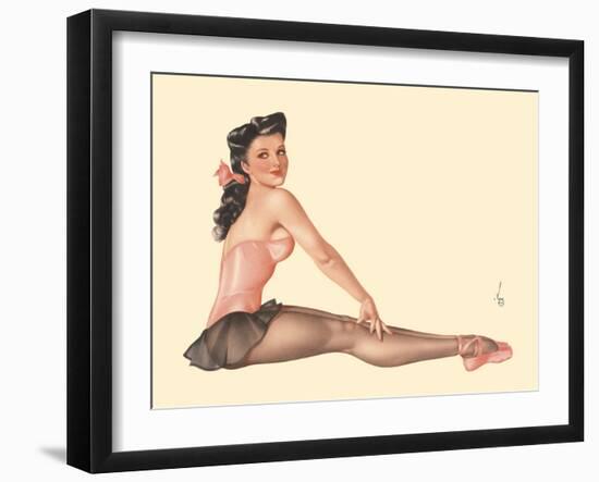 Miss Black Magic - Vintage Pin Up Girl Print, 1944-Alberto Vargas-Framed Art Print