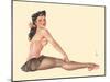 Miss Black Magic - Vintage Pin Up Girl Print, 1944-Alberto Vargas-Mounted Art Print