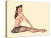 Miss Black Magic - Vintage Pin Up Girl Print, 1944-Alberto Vargas-Stretched Canvas