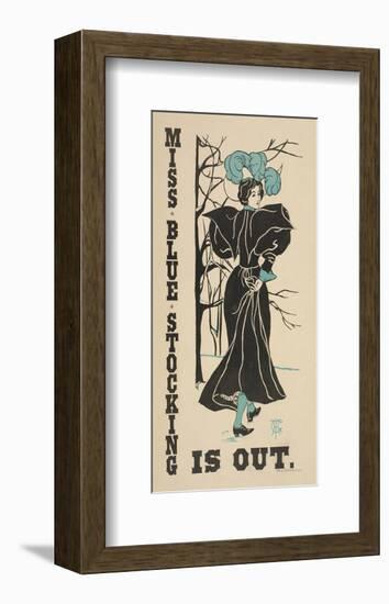 Miss Blue Stockings is out-null-Framed Art Print