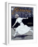 Miss Broquedis, Olympic Tennis Champion, Front Cover of "Femina," Issue 278, 15th August 1912-null-Framed Giclee Print