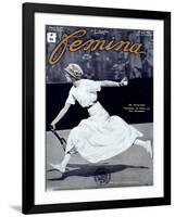 Miss Broquedis, Olympic Tennis Champion, Front Cover of "Femina," Issue 278, 15th August 1912-null-Framed Giclee Print