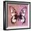 Miss Butterfly Agenor Sq - Red & Pale Violet-Philippe Hugonnard-Framed Premium Photographic Print