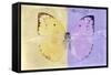 Miss Butterfly Catopsilia - Gold & Mauve-Philippe Hugonnard-Framed Stretched Canvas