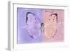 Miss Butterfly Catopsilia - Mauve & Pale Violet-Philippe Hugonnard-Framed Photographic Print