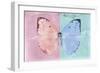 Miss Butterfly Catopsilia - Pale Violet & Turquoise-Philippe Hugonnard-Framed Photographic Print