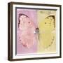 Miss Butterfly Catopsilia Sq - Pale Violet & Gold-Philippe Hugonnard-Framed Photographic Print