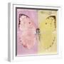 Miss Butterfly Catopsilia Sq - Pale Violet & Gold-Philippe Hugonnard-Framed Photographic Print