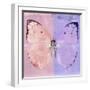 Miss Butterfly Catopsilia Sq - Pale Violet & Mauve-Philippe Hugonnard-Framed Photographic Print