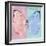 Miss Butterfly Catopsilia Sq - Pale Violet & Turquoise-Philippe Hugonnard-Framed Photographic Print