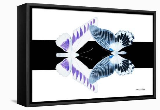 Miss Butterfly Duo Brookagenor - X-Ray B&W Edition-Philippe Hugonnard-Framed Stretched Canvas