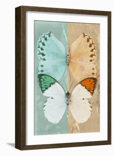 Miss Butterfly Duo Formoia - Coral Green & Dark Yellow-Philippe Hugonnard-Framed Photographic Print