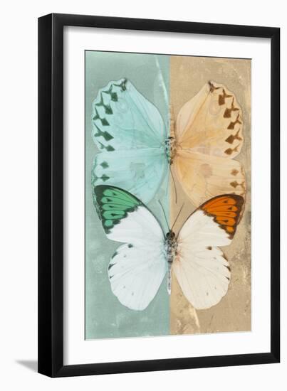 Miss Butterfly Duo Formoia - Coral Green & Dark Yellow-Philippe Hugonnard-Framed Photographic Print