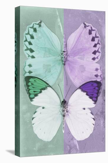 Miss Butterfly Duo Formoia - Coral Green & Mauve-Philippe Hugonnard-Stretched Canvas